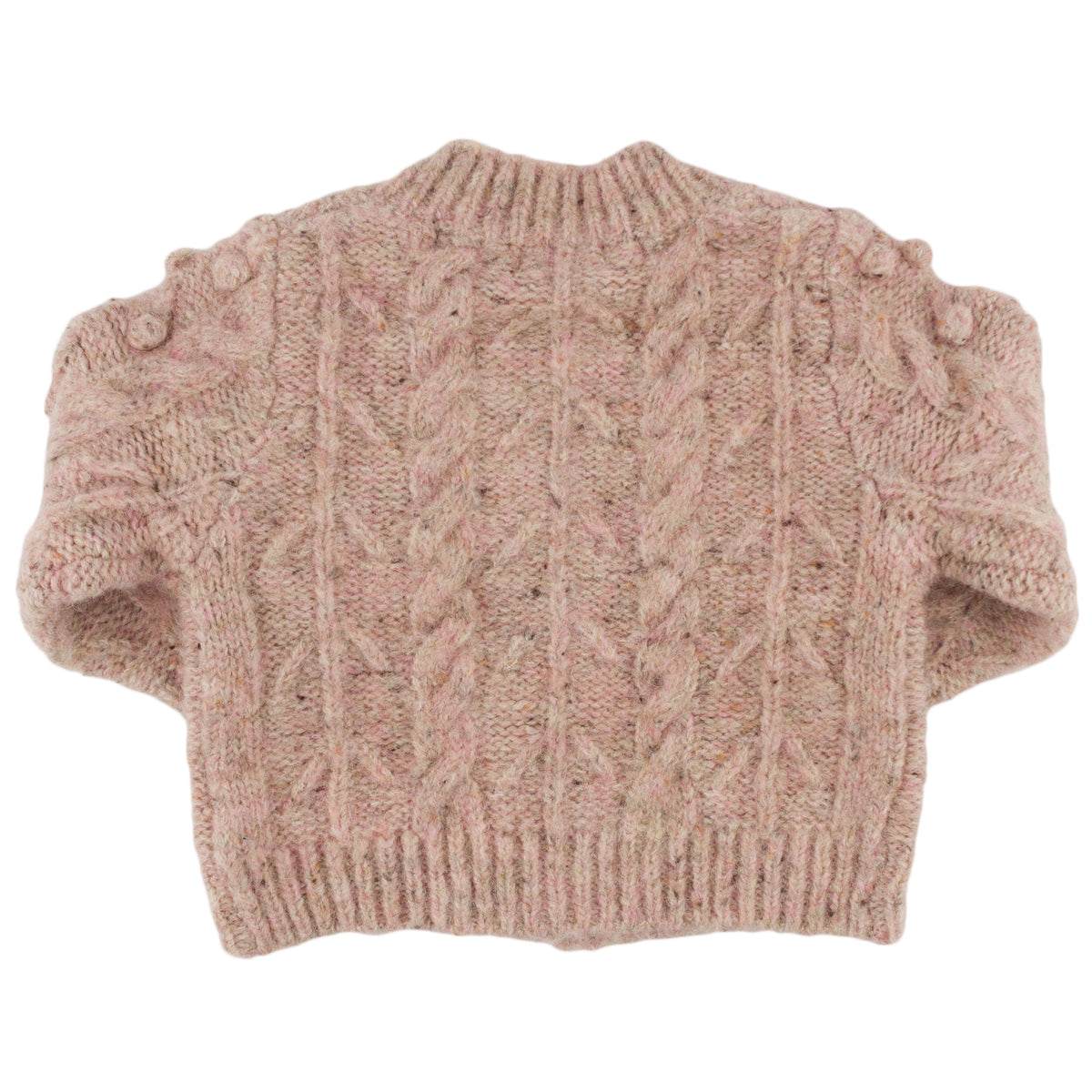 oh baby! Coco Cardigan Sweater - Multicolor Bobble - Blush - Back