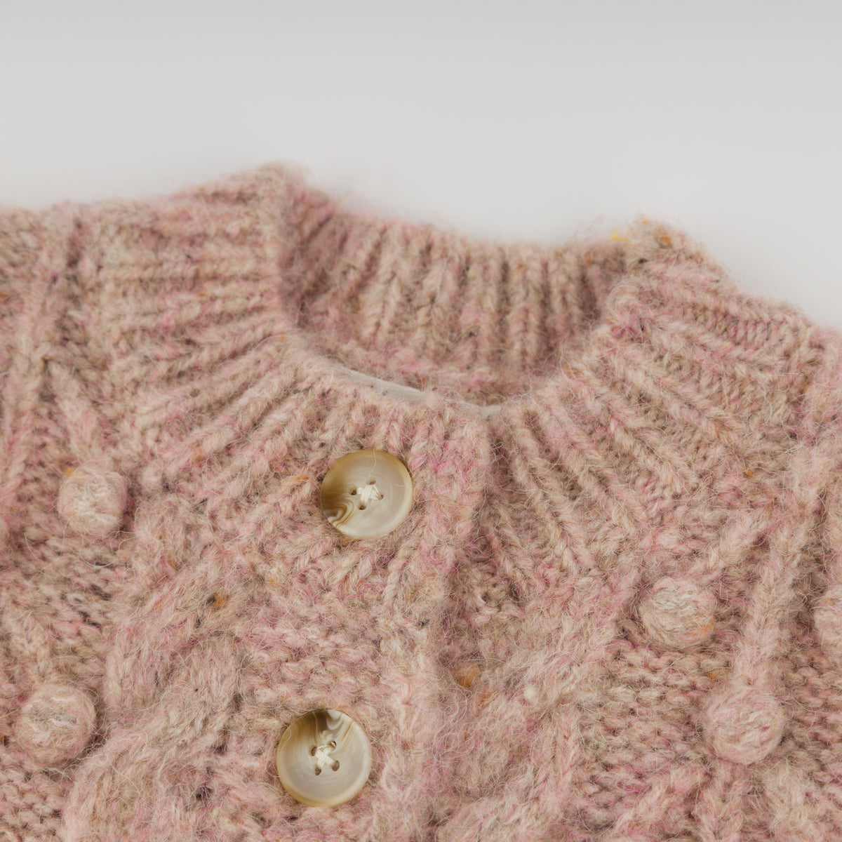 oh baby! Coco Cardigan Sweater - Multicolor Bobble - Blush - Buttons