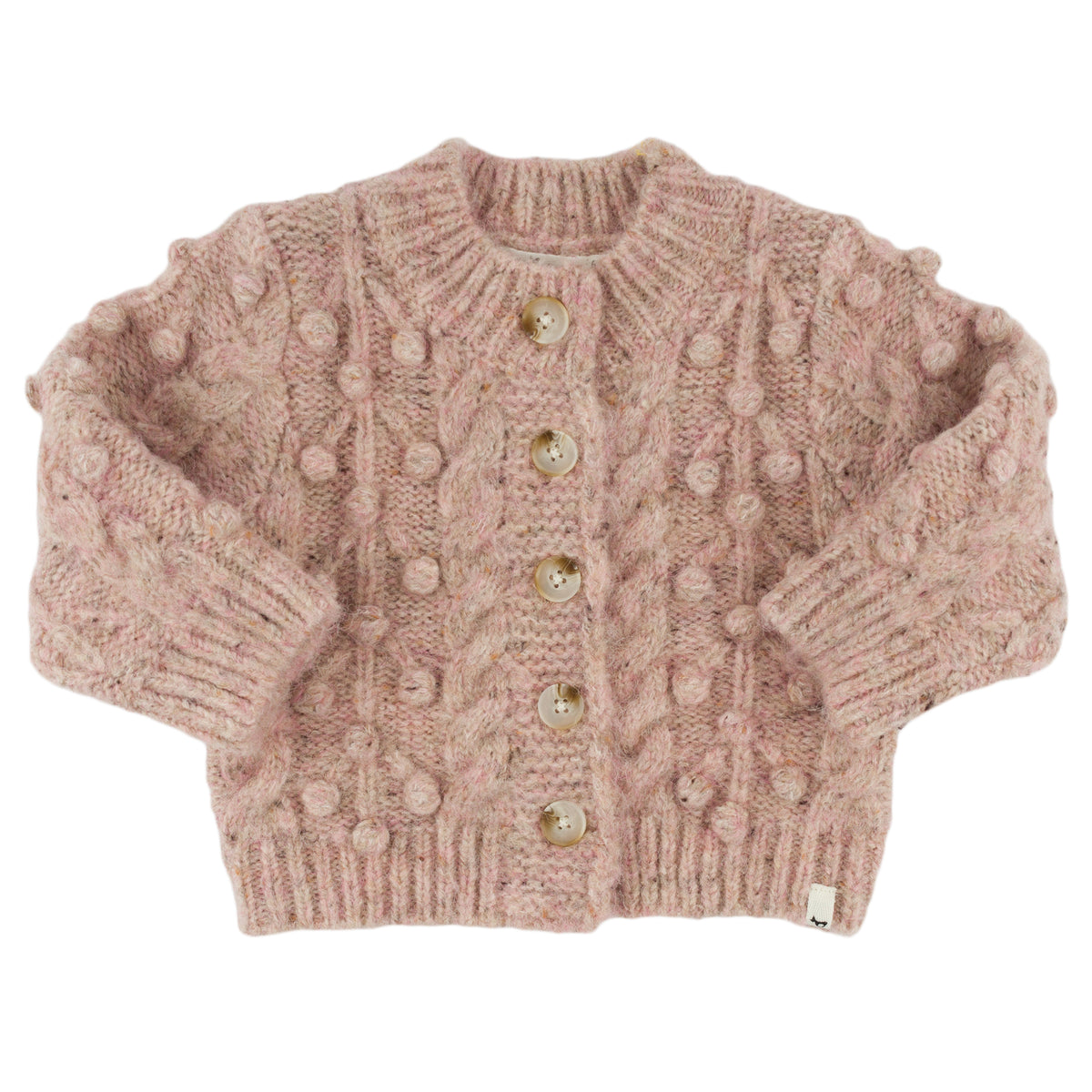 oh baby! Coco Cardigan Sweater - Multicolor Bobble - Blush