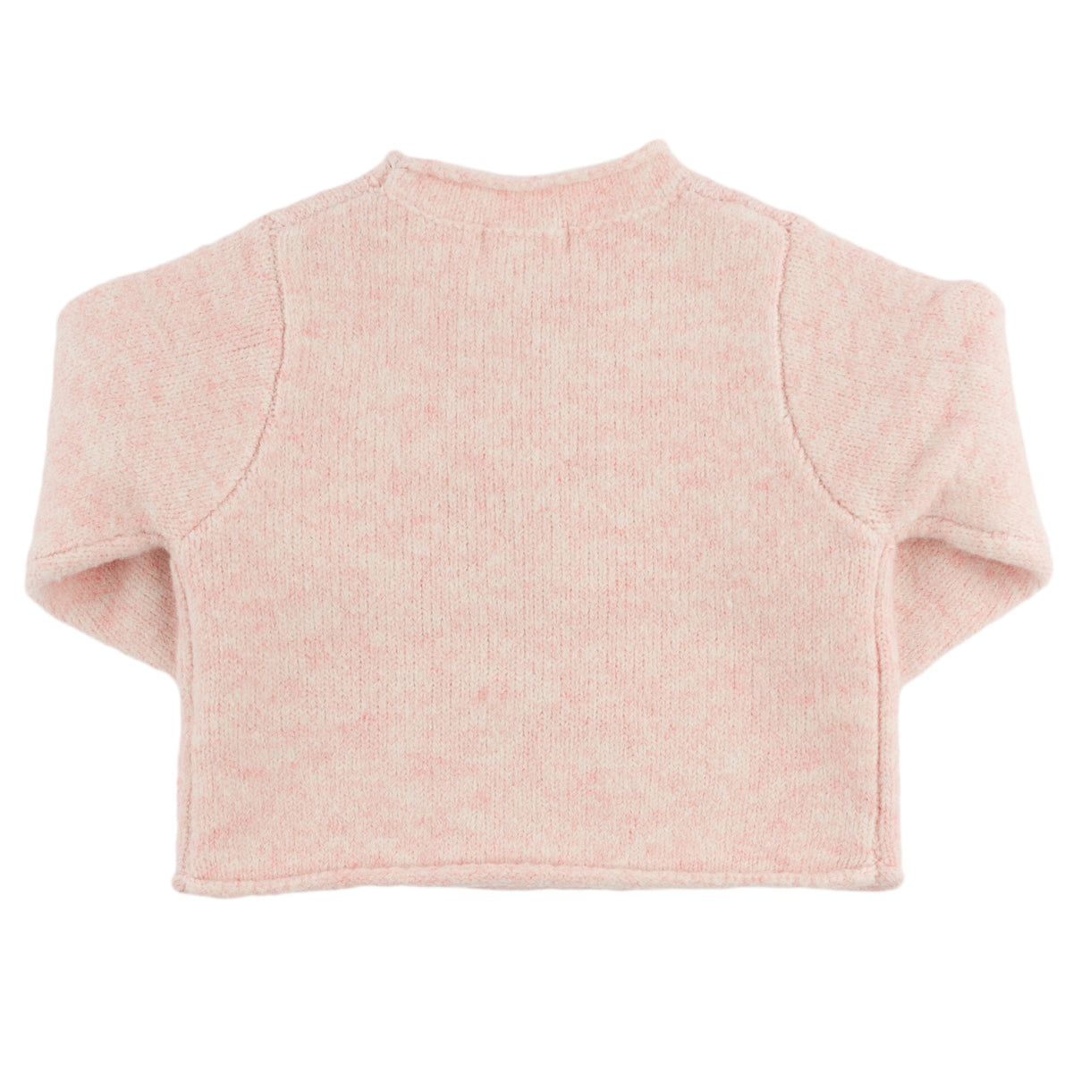 oh baby! Heather Knit Roll-Edge Sweater - Grandma Loves Me - Pink - Back