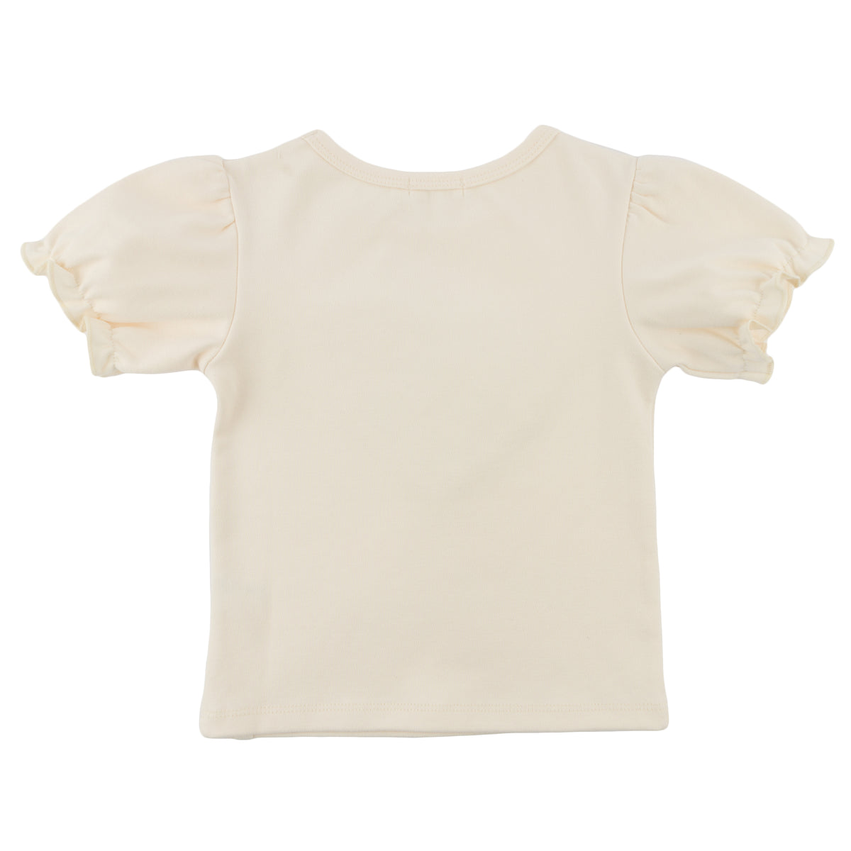oh baby! Layla Tee - Stripes Ruffle Heart Applique - Natural - back
