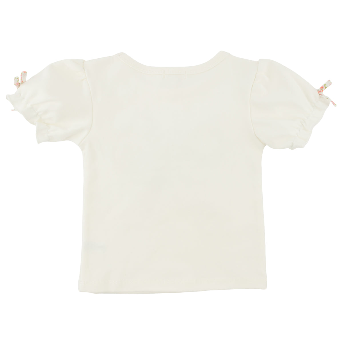 oh baby! Layla Tee - Blush Poppy Sprig Ruffle Bow - Oyster -Back