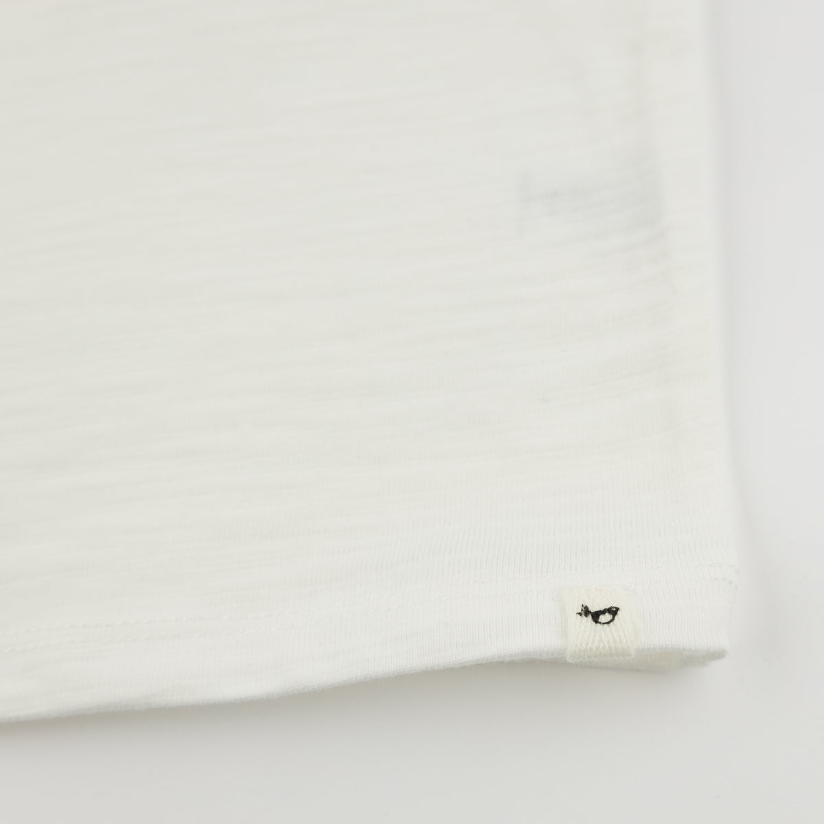 oh baby! Layla Ruffle Cotton Slub Short Sleeve Tee - Oyster - Close Up