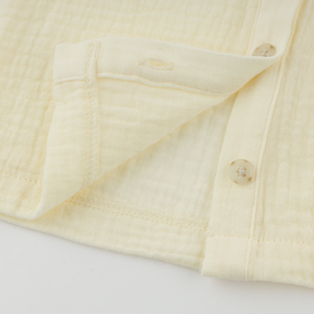 oh baby! Layla Blouse - Crochet Trim Gauze - Butter - Buttons