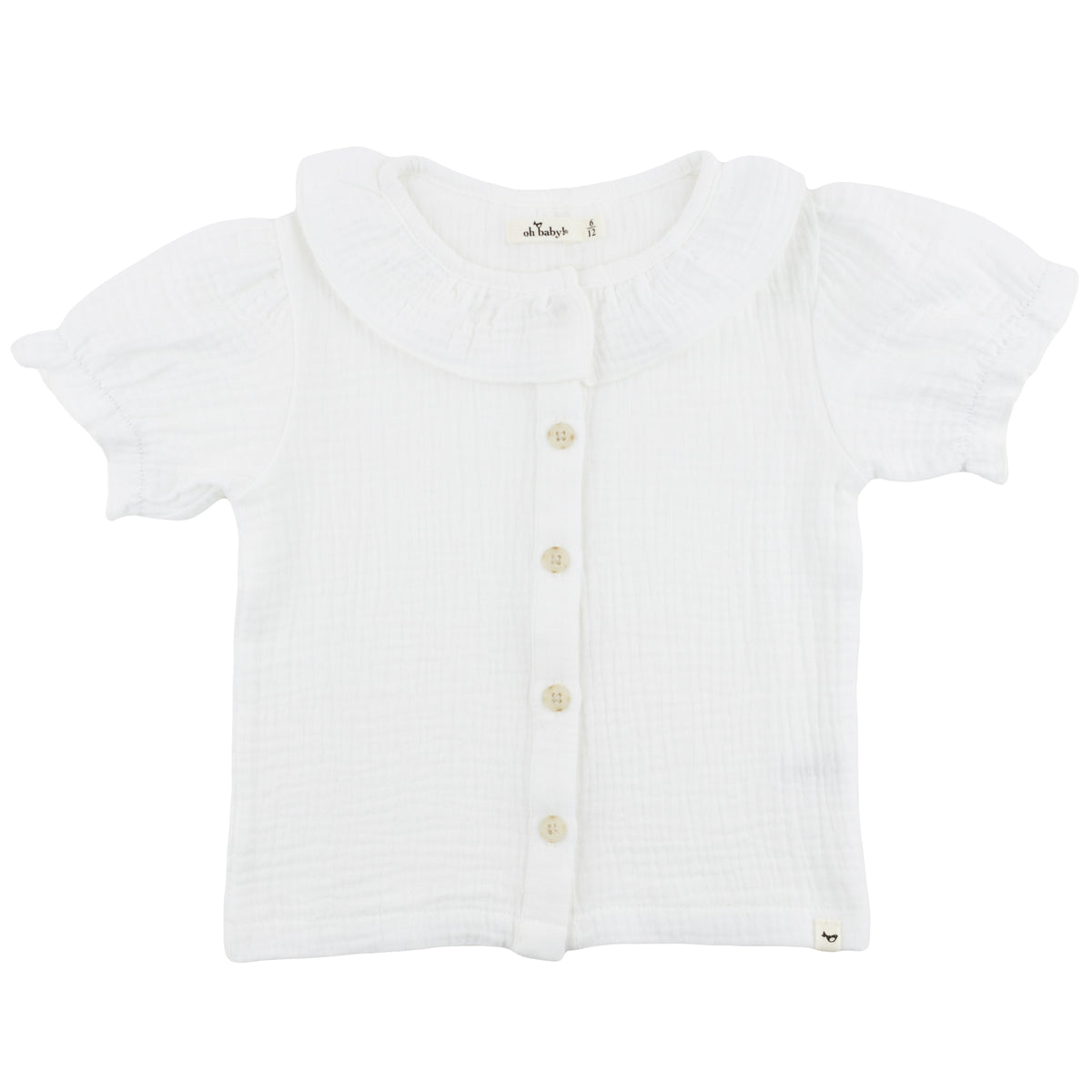 oh baby! Layla Blouse - Gauze - Oyster