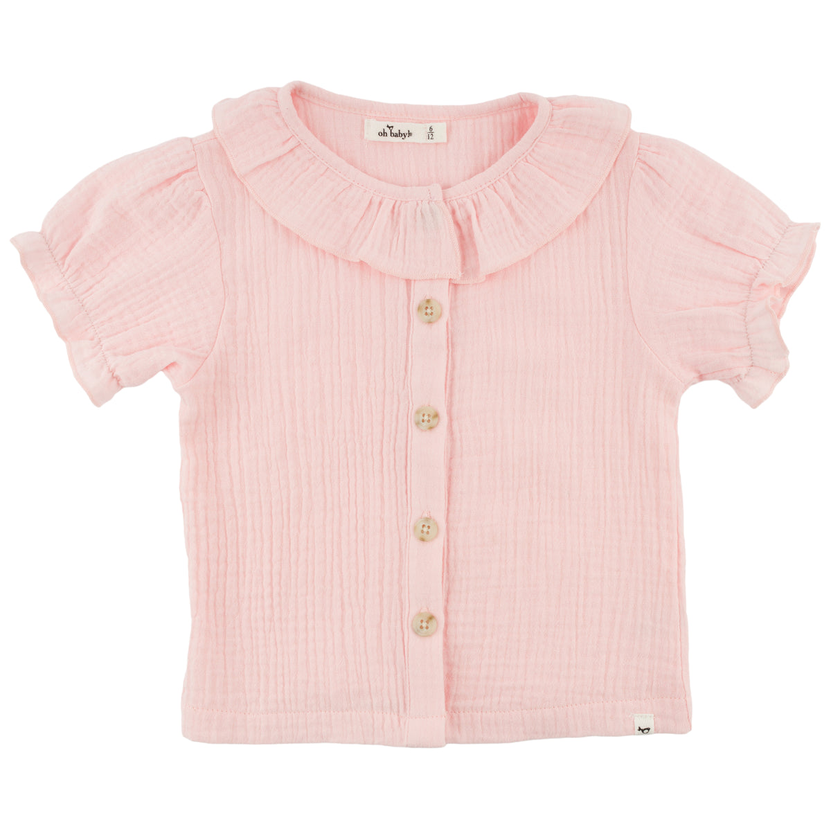 oh baby! Layla Blouse - Gauze - Barely Pink