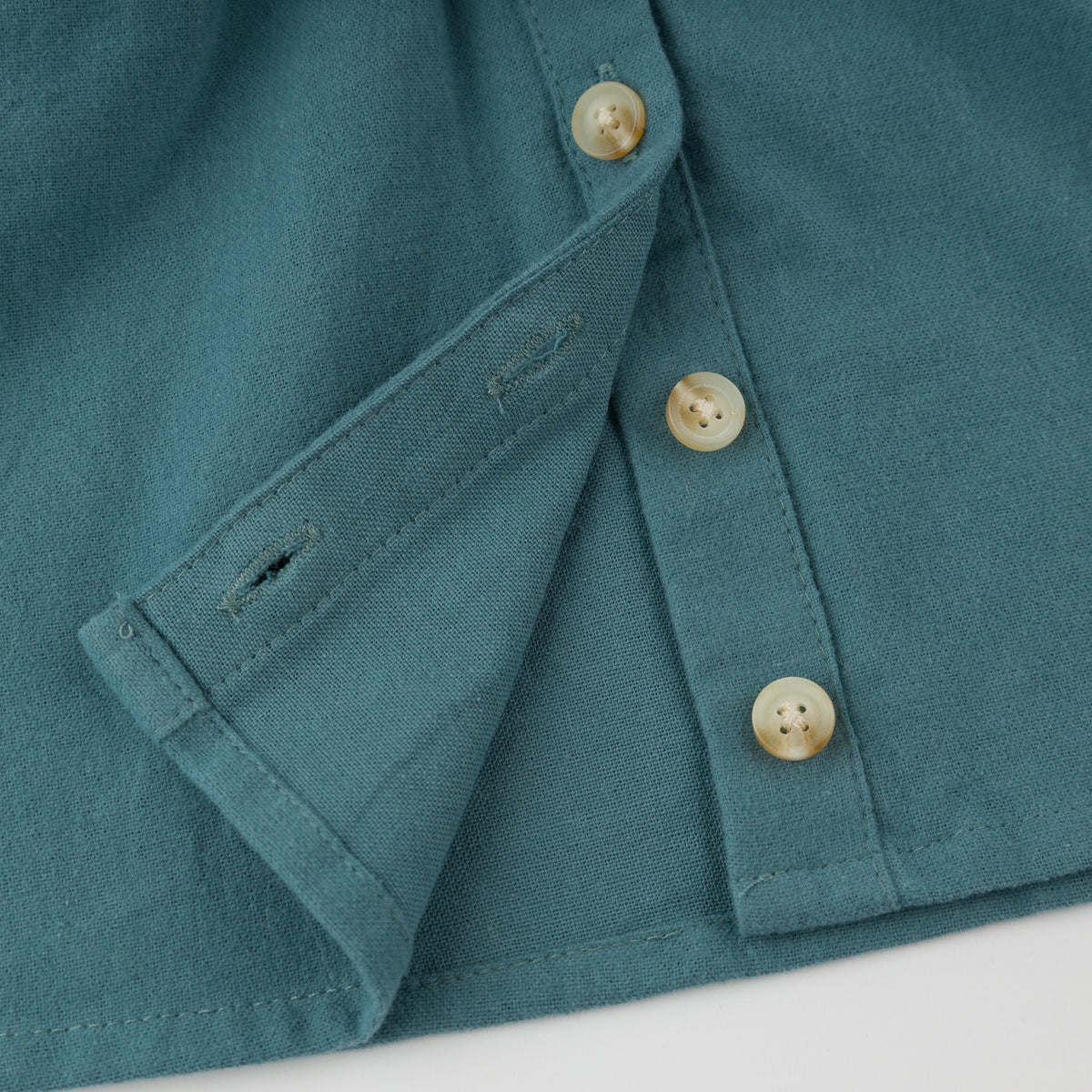 oh baby! Holly Blouse - Harvest Bloom Ruffle - Teal - Buttons
