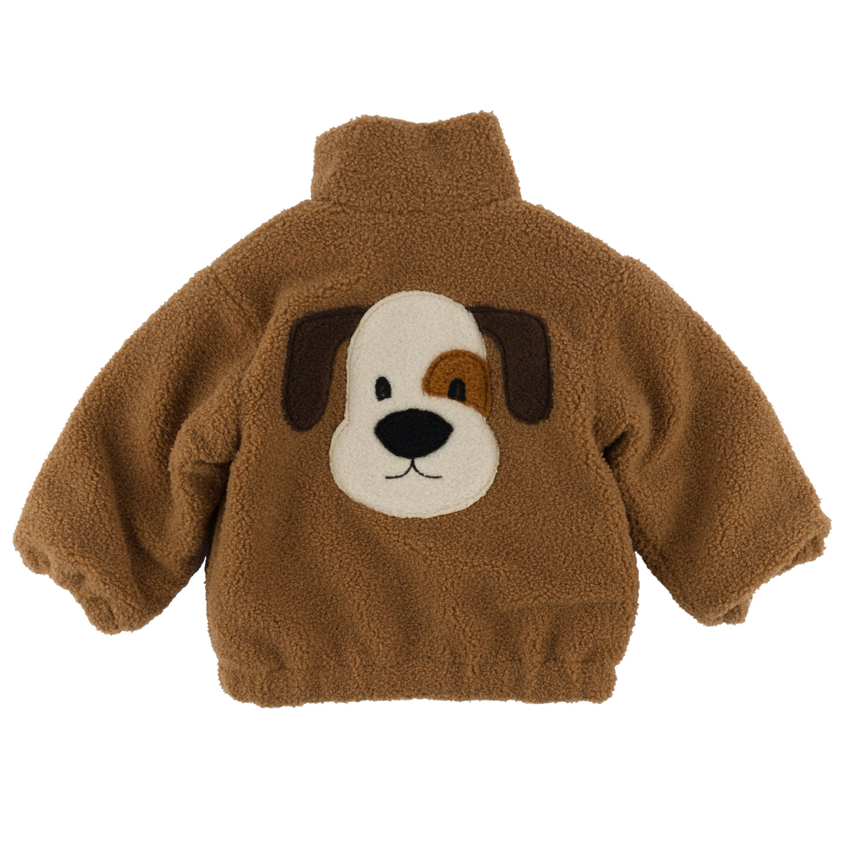 oh baby! Puppy Faces Sherpa Tahoe Jacket - Milk Chocolate