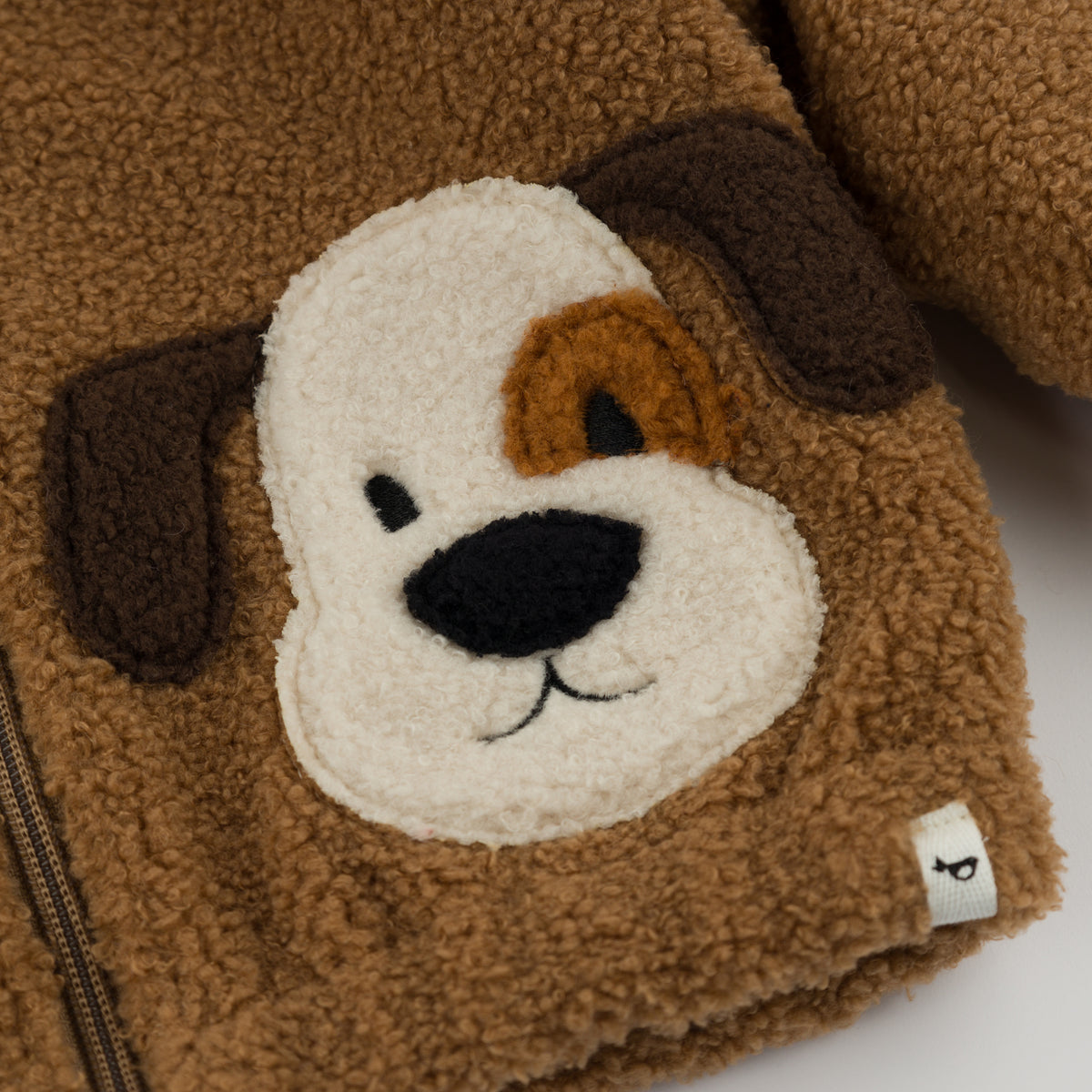 oh baby! Puppy Faces Sherpa Tahoe Jacket - Milk Chocolate