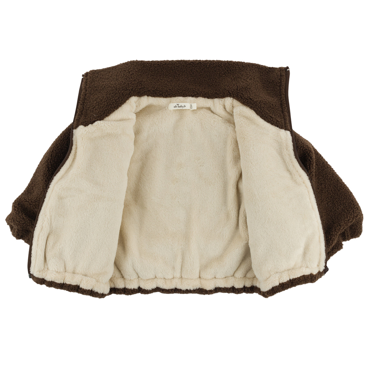 oh baby! Bear Faces Sherpa Tahoe Jacket - Chestnut