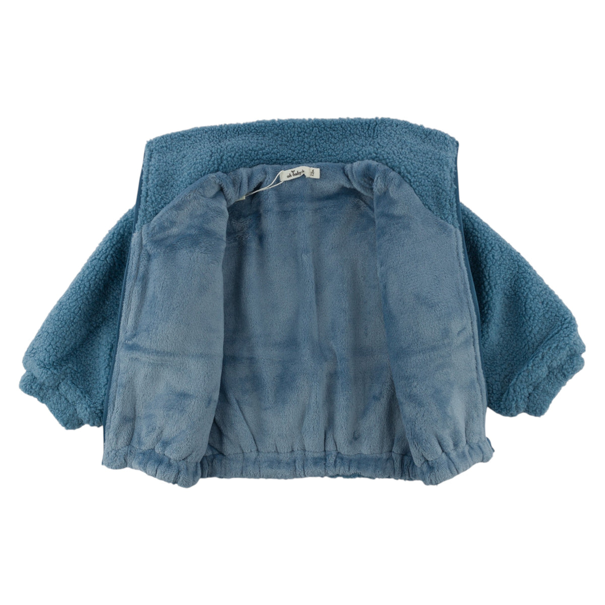 oh baby! Sherpa Tahoe Jacket - Lab - Dusty Blue - Open