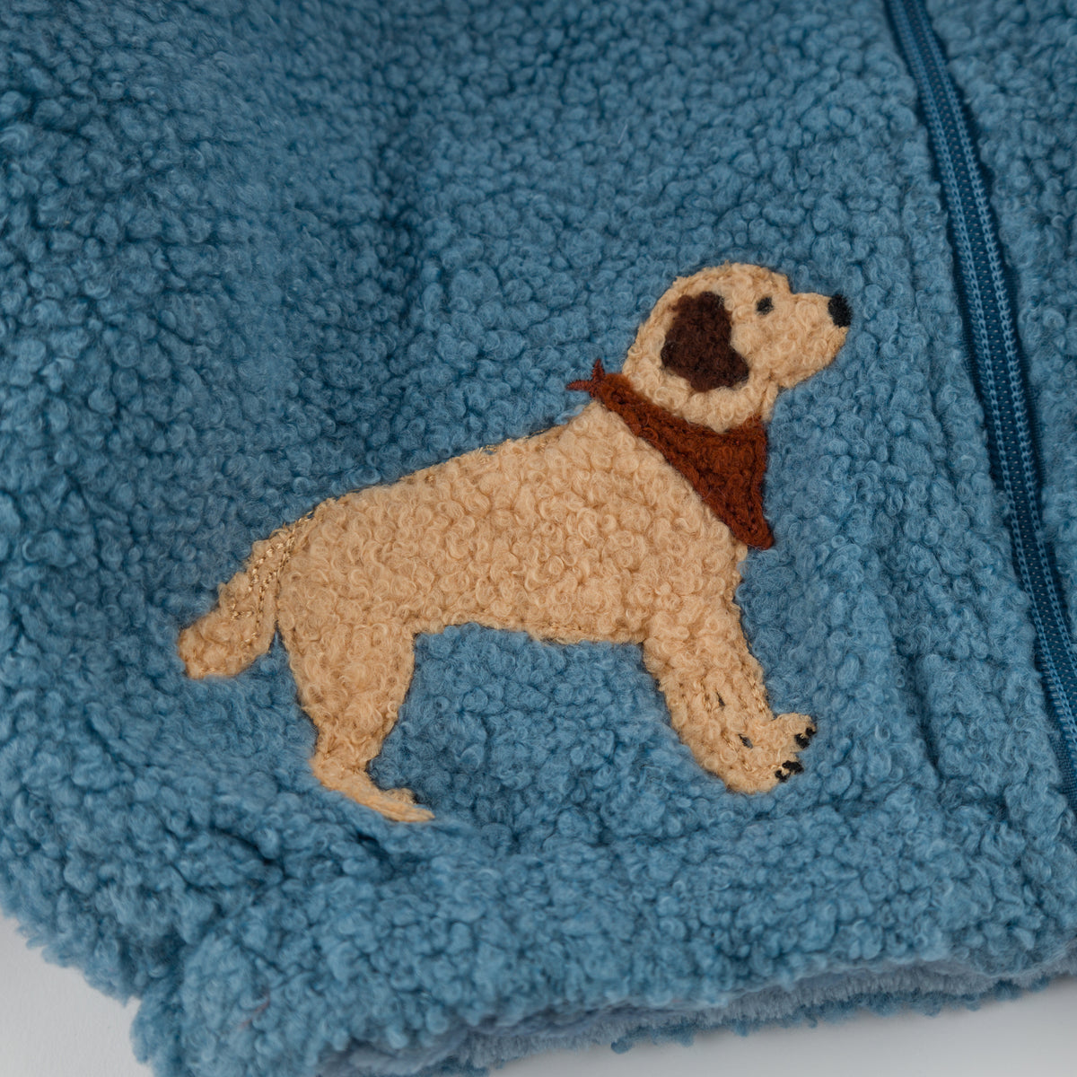 oh baby! Sherpa Tahoe Jacket - Lab - Dusty Blue - Applique Front