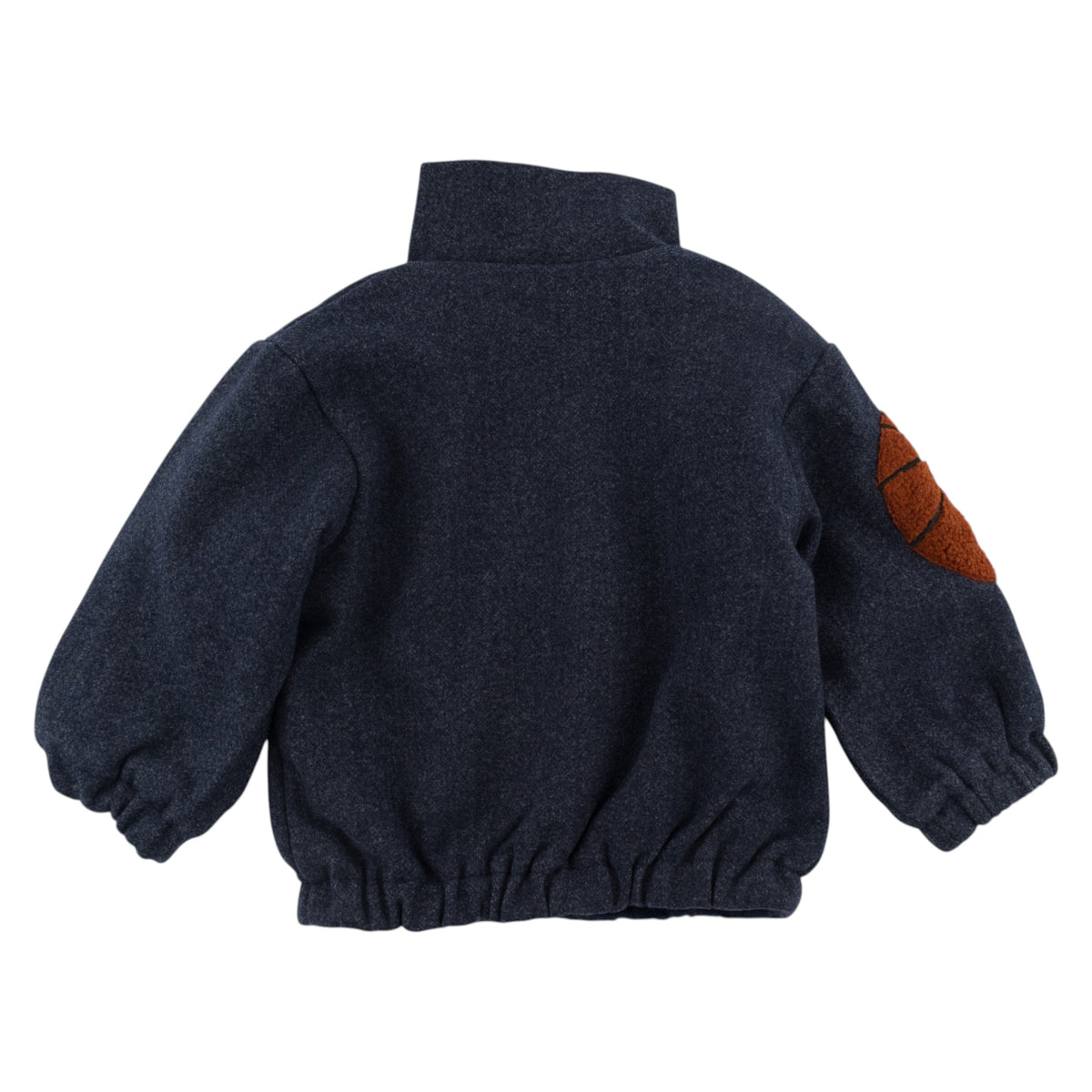 oh baby! Tahoe Jacket - Felt Sports Applique - Navy Heather - Back
