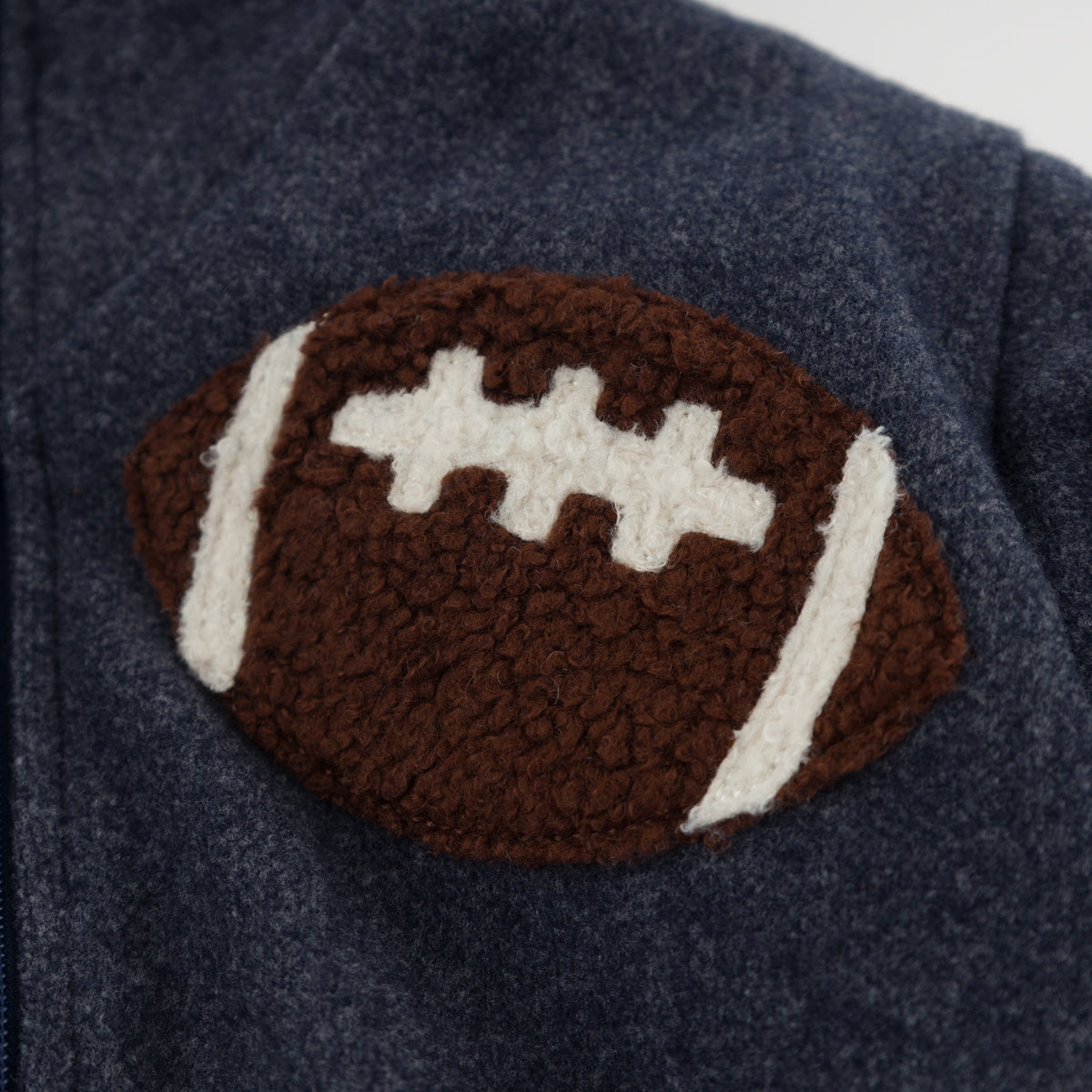 oh baby! Tahoe Jacket - Felt Sports Applique - Navy Heather - Football