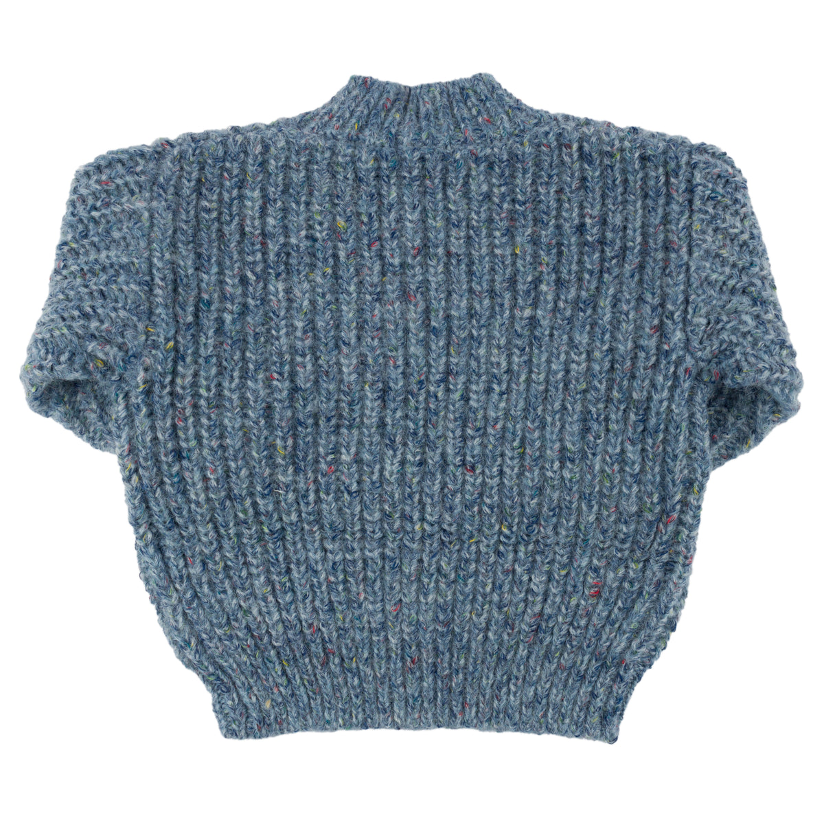 oh baby! Fleck Grandpa Knitted Pullover Sweater - Blue - Back