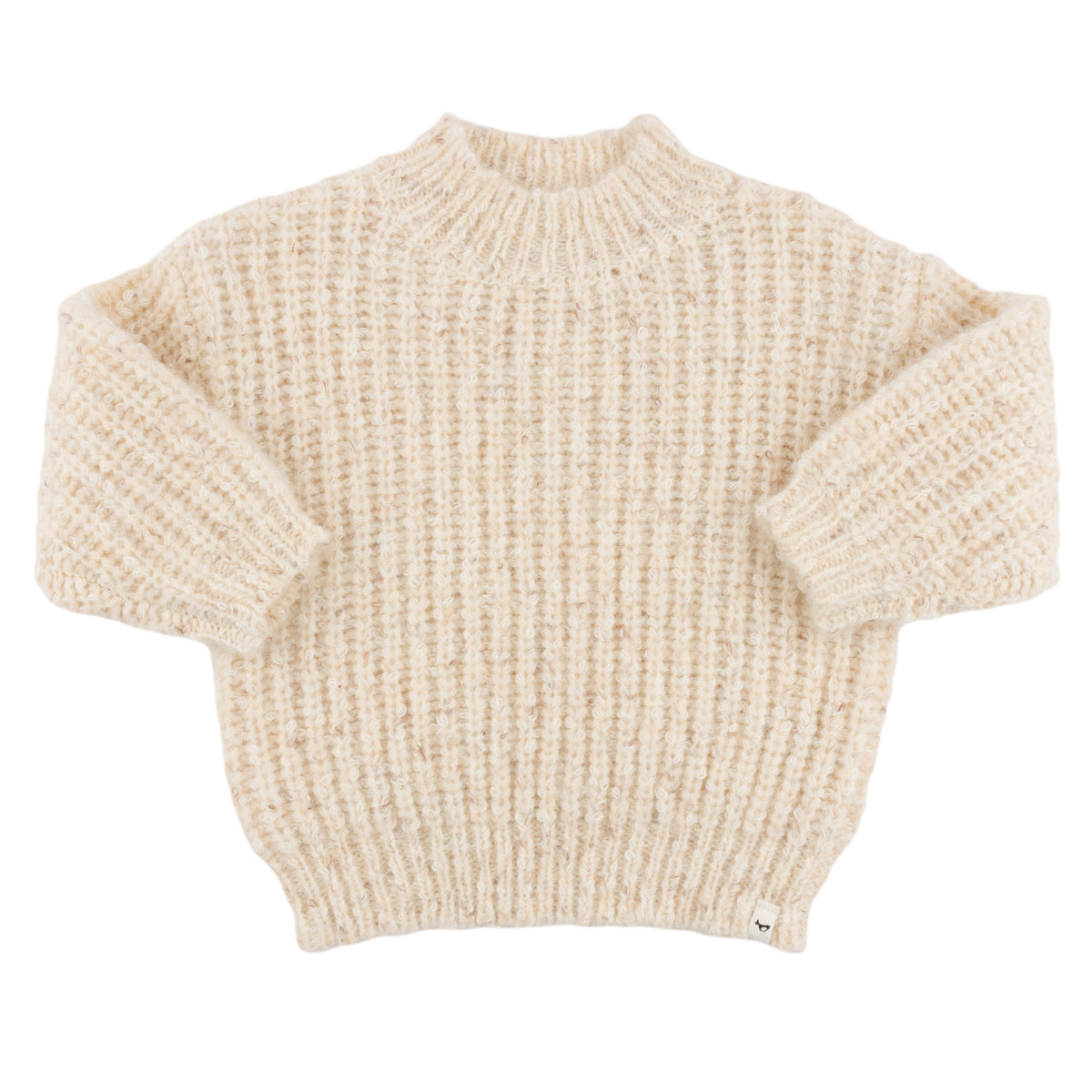 oh baby! Fleck Grandpa Knitted Pullover - Cream - oh baby!