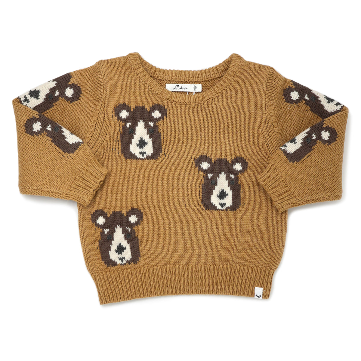 oh baby! Knitted Bear Sweater - Toffee