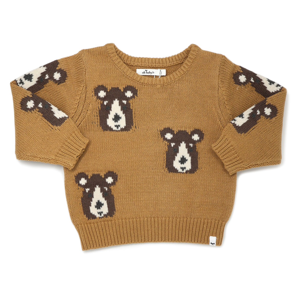 oh baby! Knitted Bear Sweater Toffee - Main Image