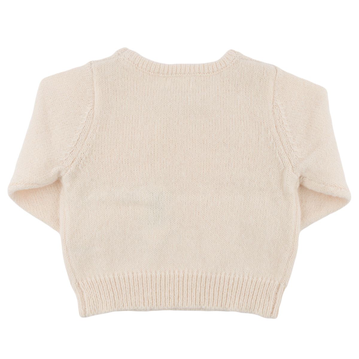 oh baby! Crew Neck Sweater - Baby Pink Bow - Cream - back