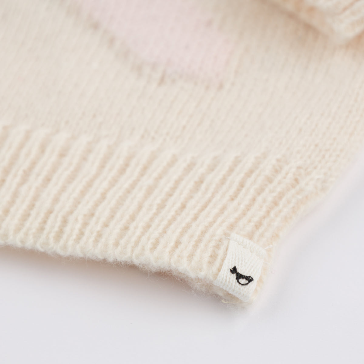 oh baby! Crew Neck Sweater - Baby Pink Bow - Cream - Bottom