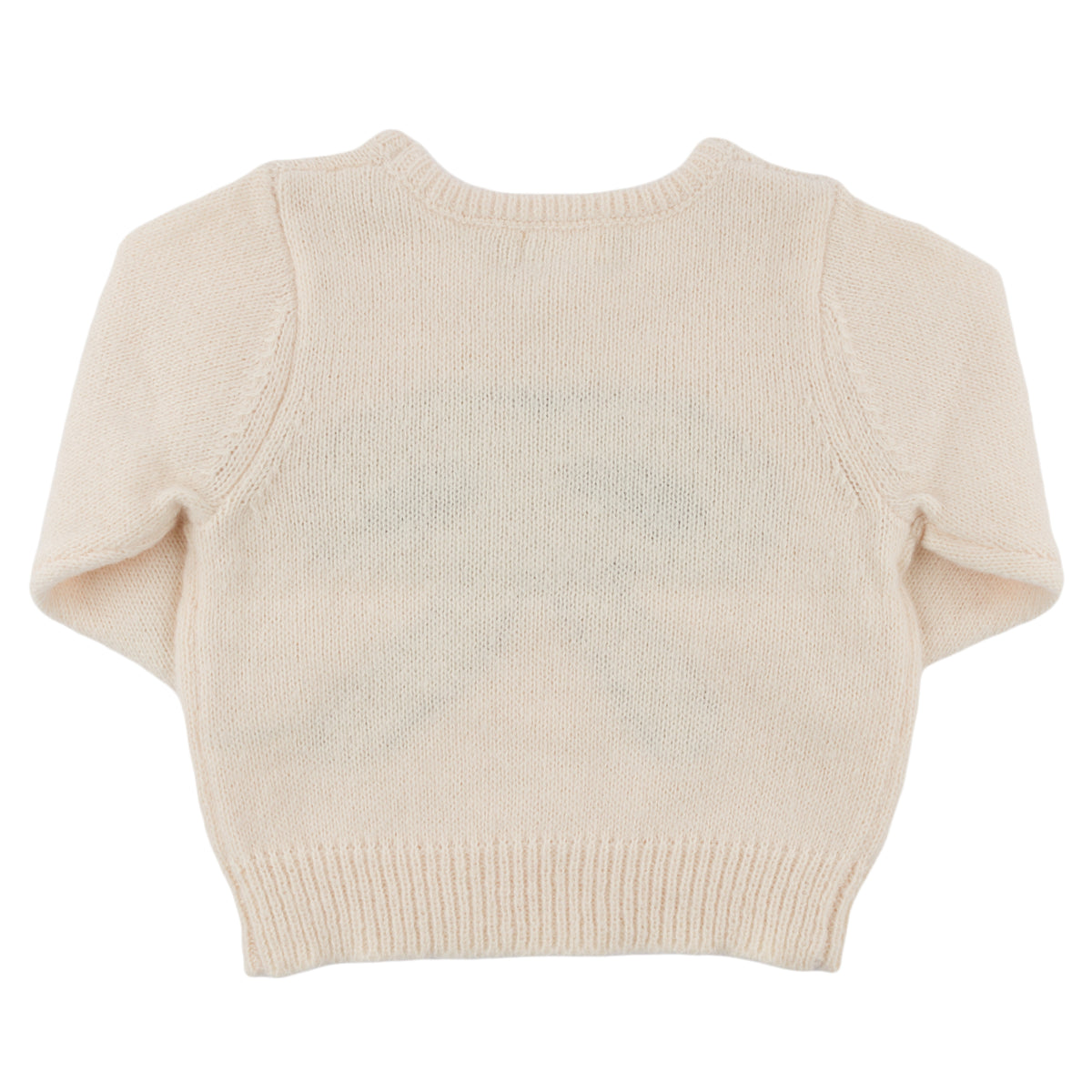 oh baby! Crew Neck Sweater - Red Berry Bow - Cream