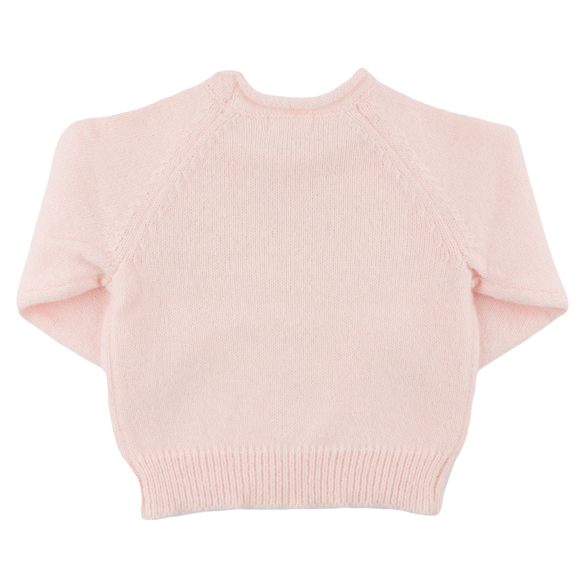 oh baby! Cream Heart Crew Neck Sweater - Baby Pink - Back