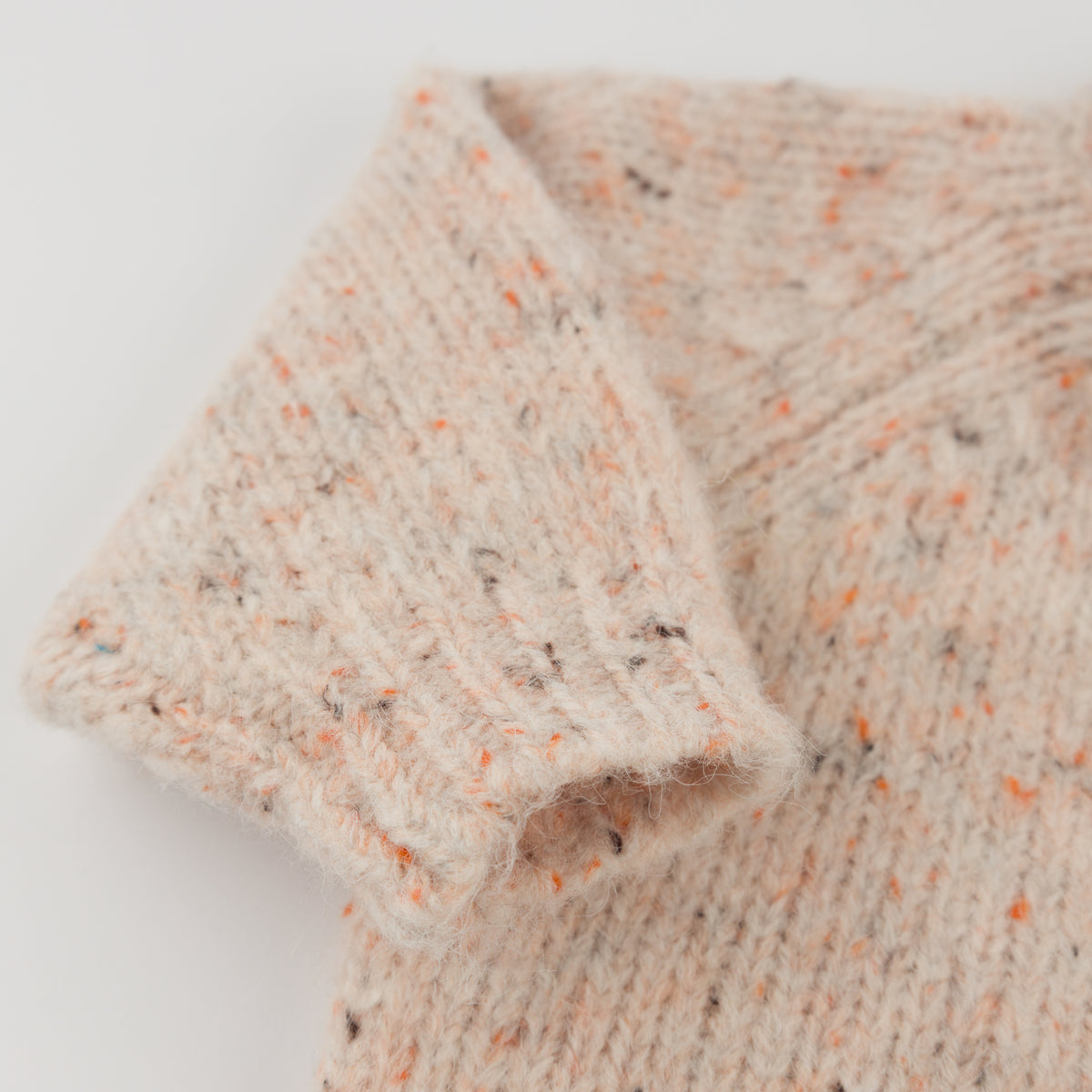 oh baby! Speckled Scandi Bow Cardigan - Pale Pink Speckle