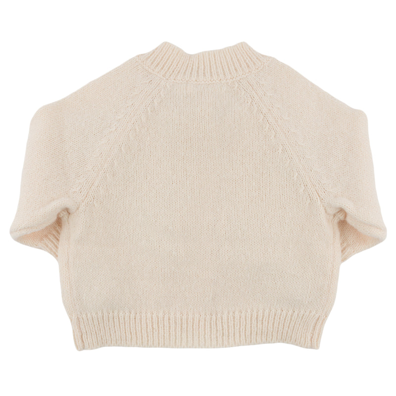 oh baby! Scandi Knit Cardigan - Berry Bows - Cream