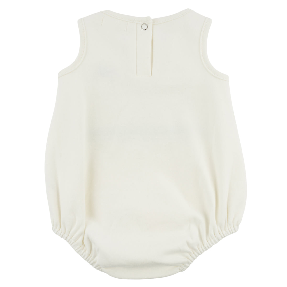 oh baby! Bubble Onesie -Surfing Dog Applique - Oyster - Back