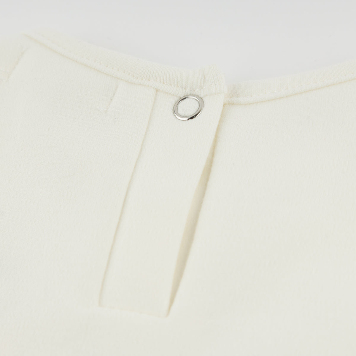 oh baby! Bubble Onesie -Surfing Dog Applique - Oyster - Back Snap