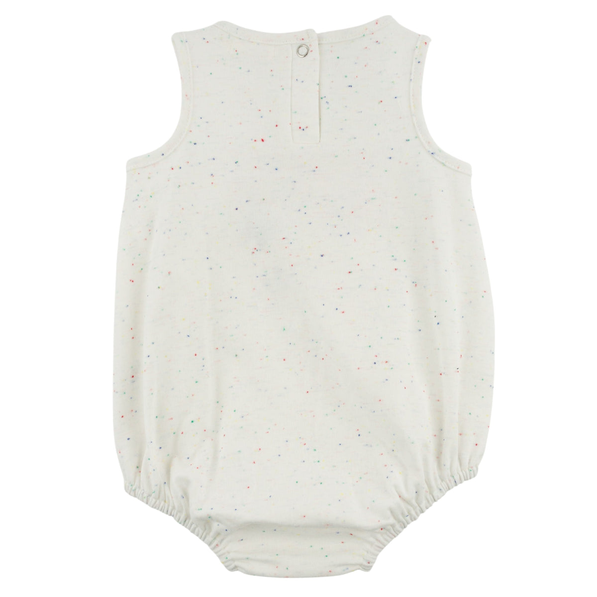 oh baby! Bubble Onesie - Dogs Life Applique - Confetti Oyster - back
