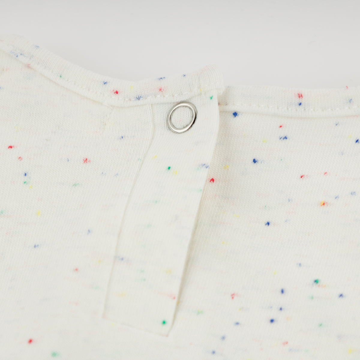 oh baby! Bubble Onesie - Ice Cream Applique - Confetti Oyster - Back Snap