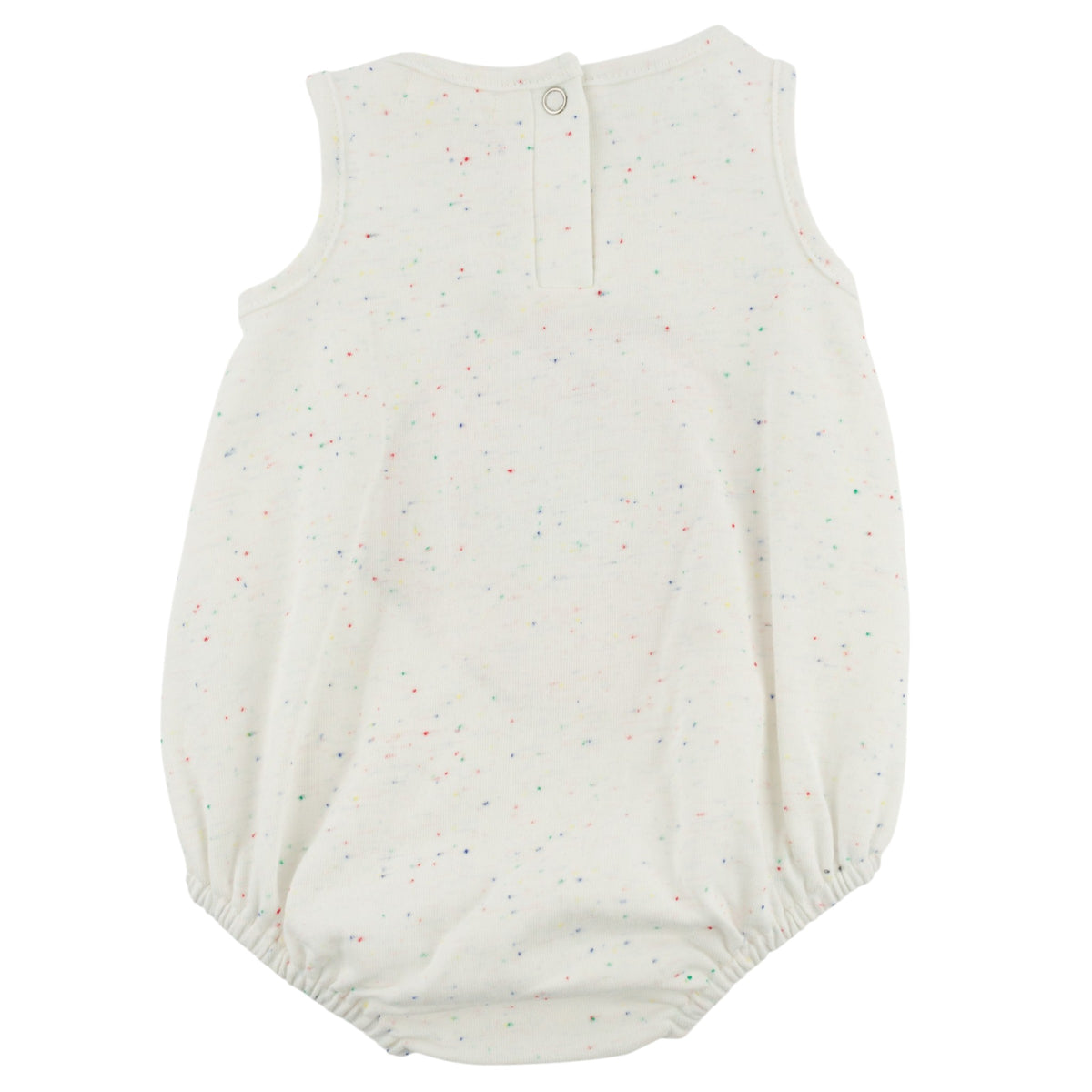 oh baby! Bubble Onesie - "No Wake Zone" Applique - Confetti Oyster - Back