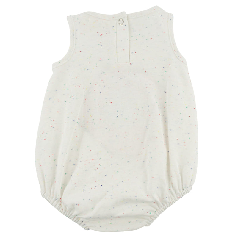 oh baby! Bubble Onesie - "No Wake Zone" Applique - Confetti Oyster - Back