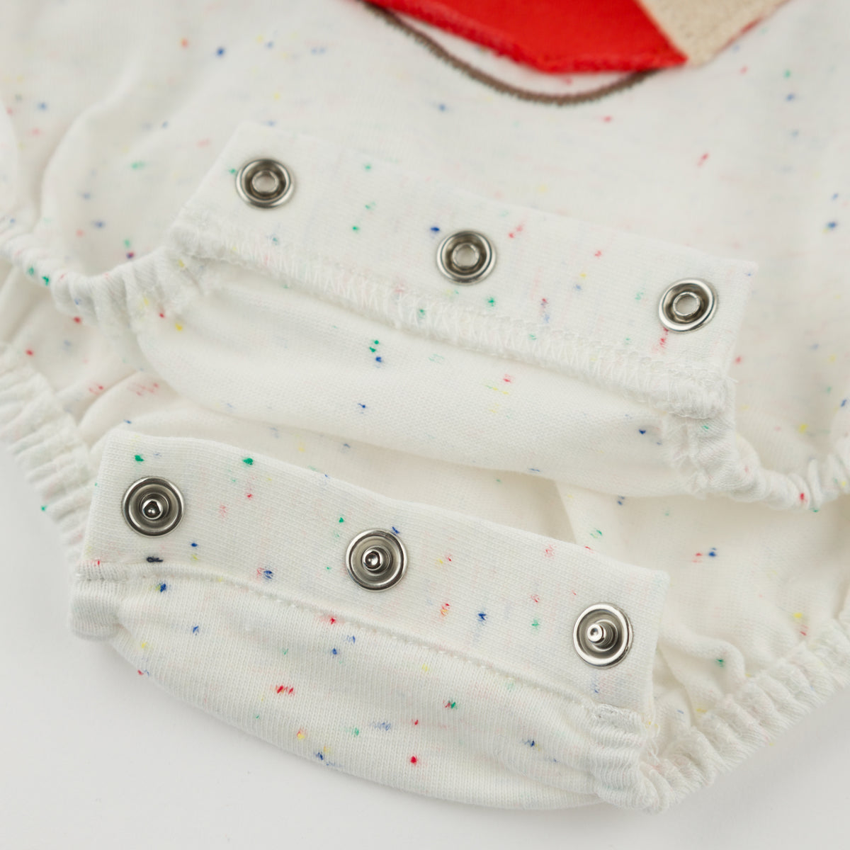 oh baby! Bubble Onesie - "No Wake Zone" Applique - Confetti Oyster - Bottom Snaps