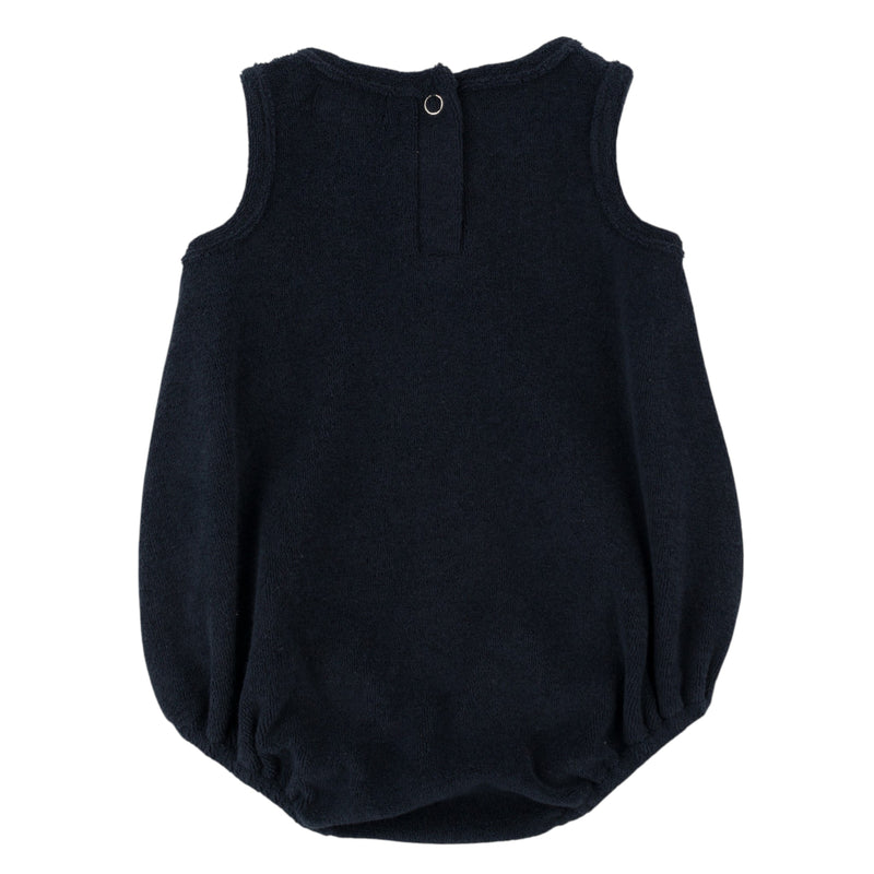 oh baby! Bubble Onesie - Captain with Anchor Applique - Navy - Back
