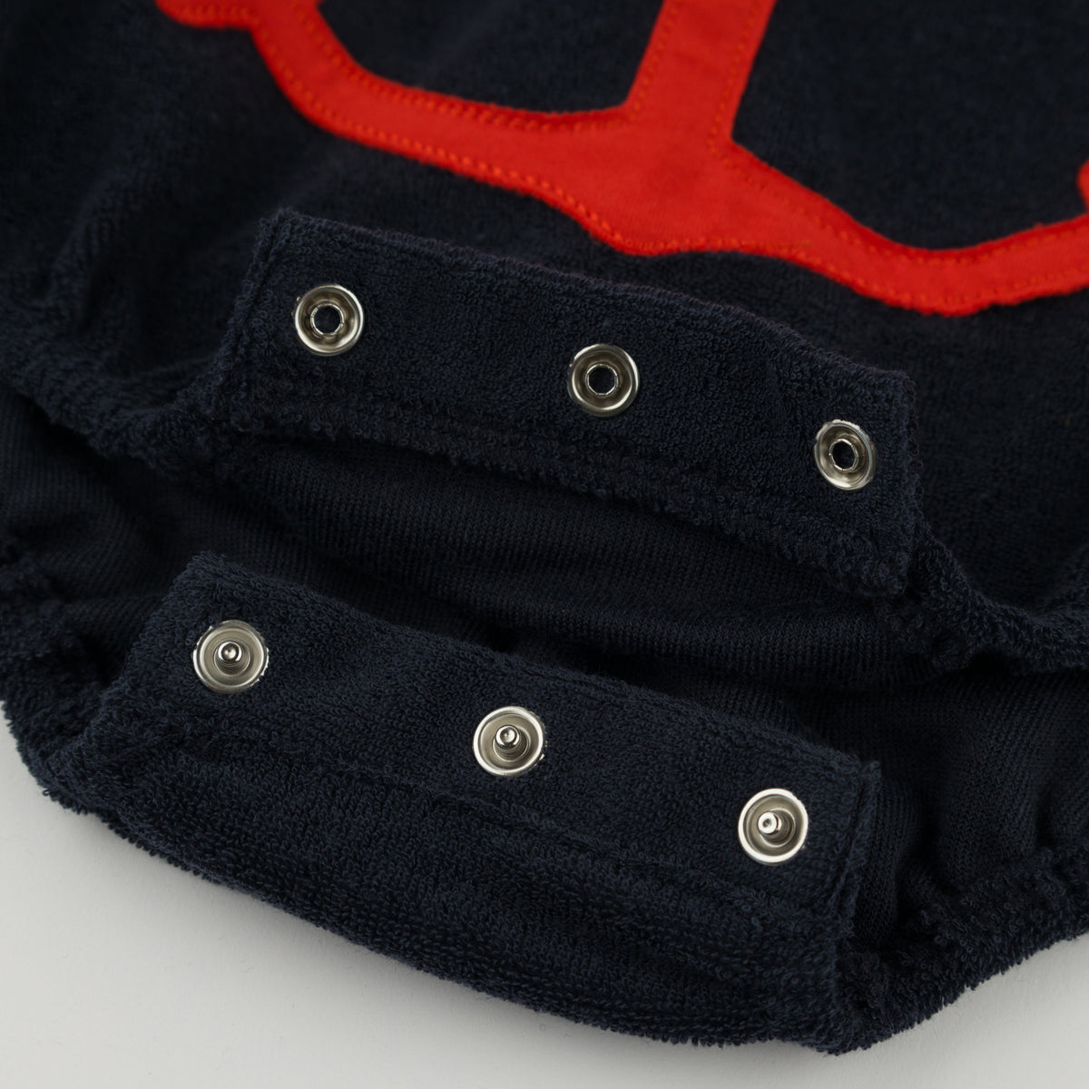 oh baby! Bubble Onesie - Captain with Anchor Applique - Navy - Bottom Snaps