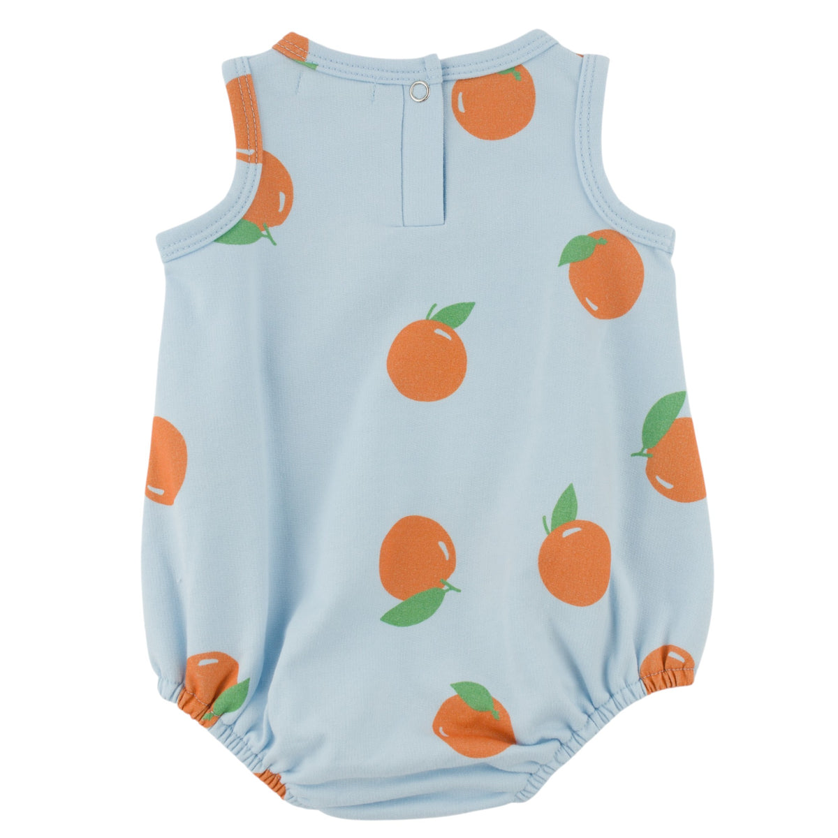 oh baby! Bubble Onesie - Oranges Print - Sky Blue
