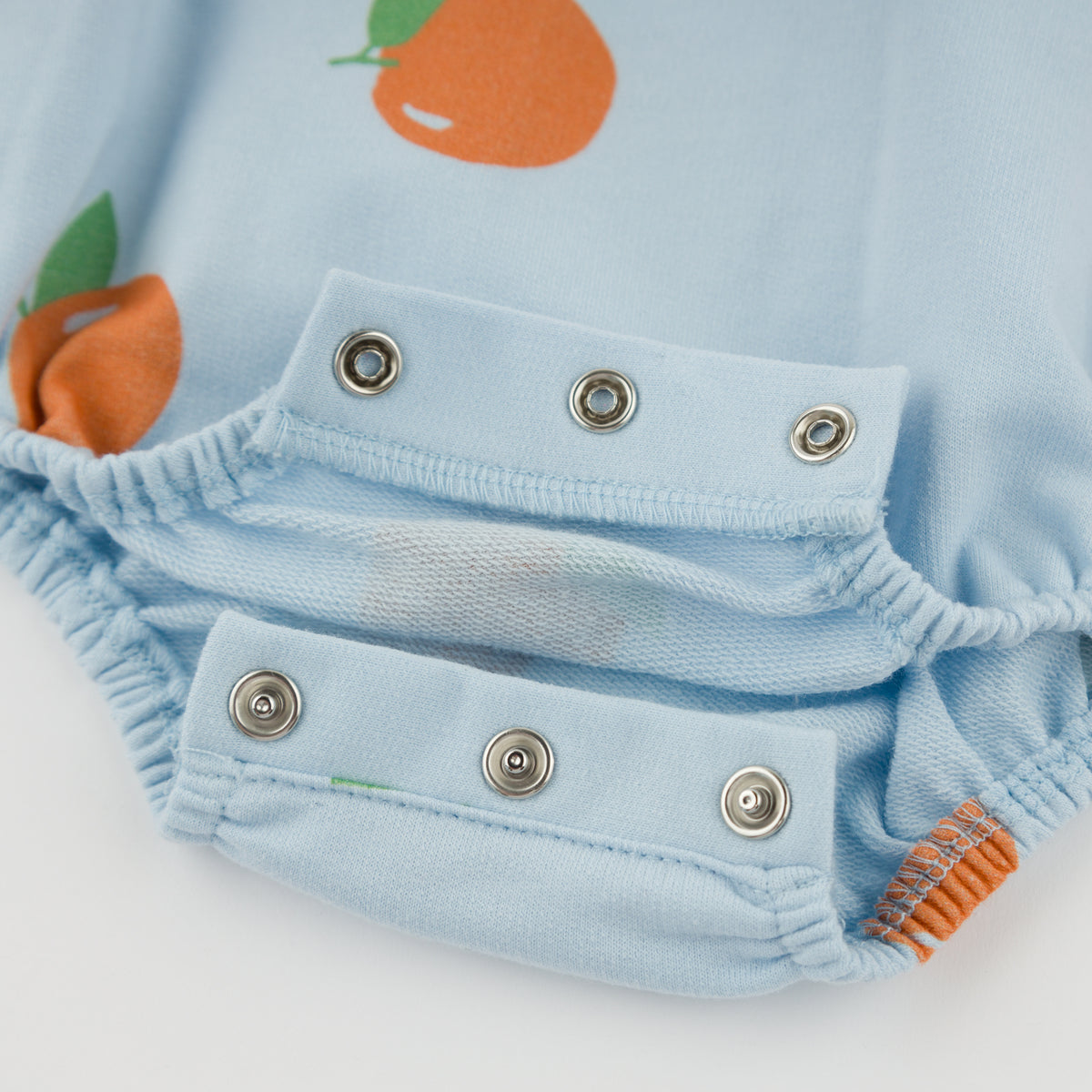 oh baby! Bubble Onesie - Oranges Print - Sky Blue