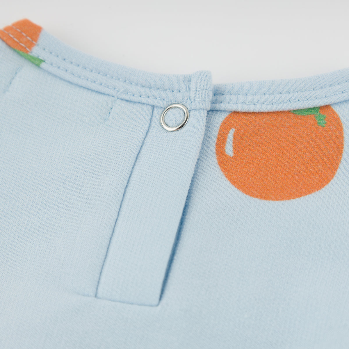 oh baby! Bubble Onesie - Oranges Print - Sky Blue