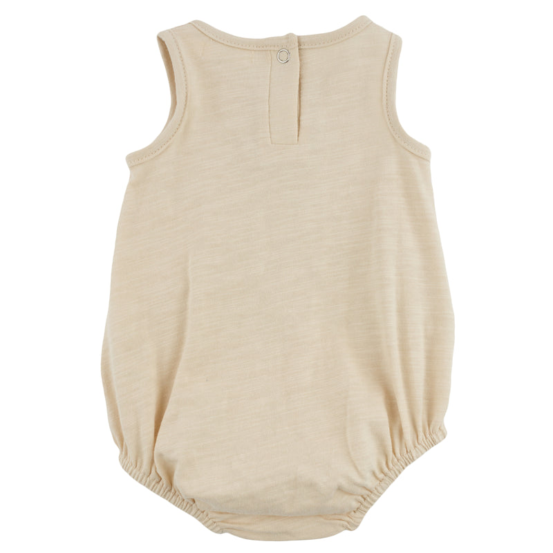 oh baby! Bubble Onesie - "Go Fish" Print - Natural - Back