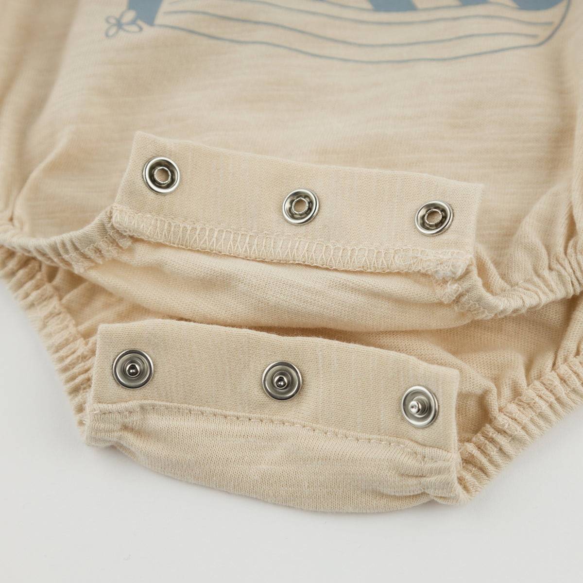 oh baby! Bubble Onesie - "Go Fish" Print - Natural - Bottom Snaps