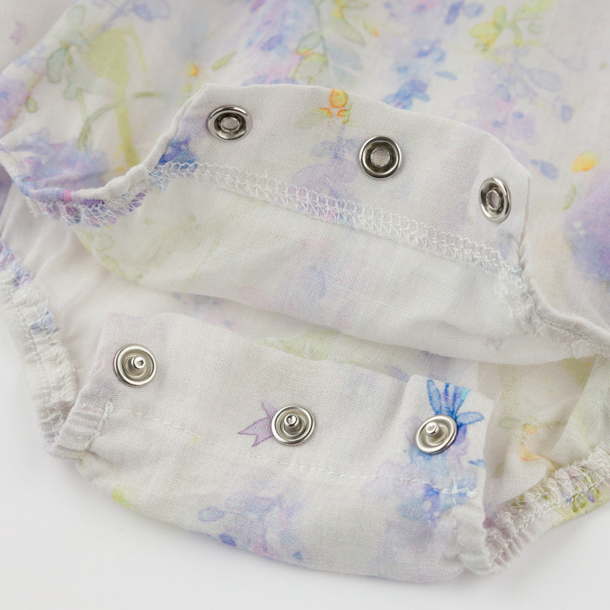 oh baby! Lolly Ruffle Bubble - Watercolor Lilacs - Lilac - Snap Closure