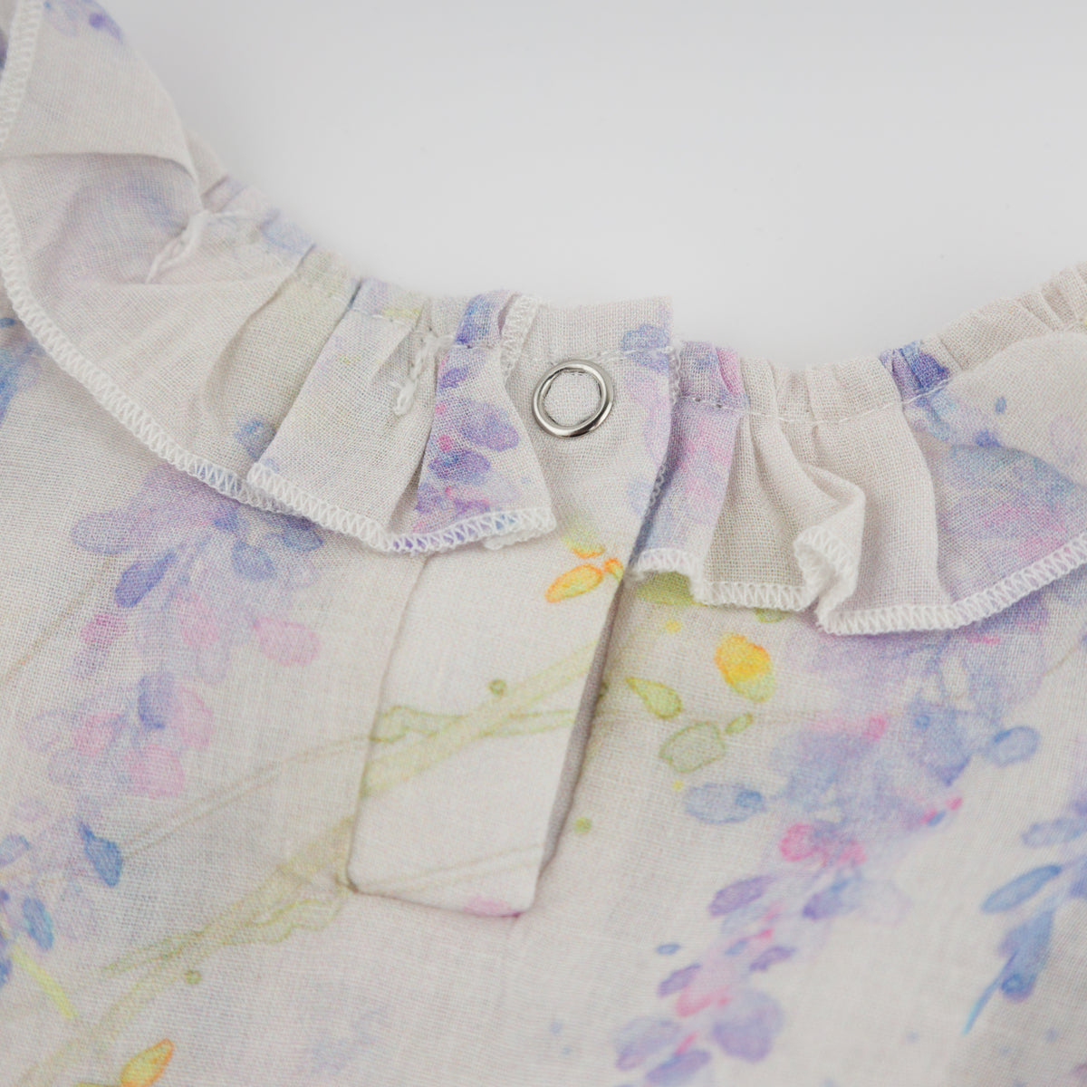 oh baby! Lolly Ruffle Bubble - Watercolor Lilacs - Lilac - Back Close-up