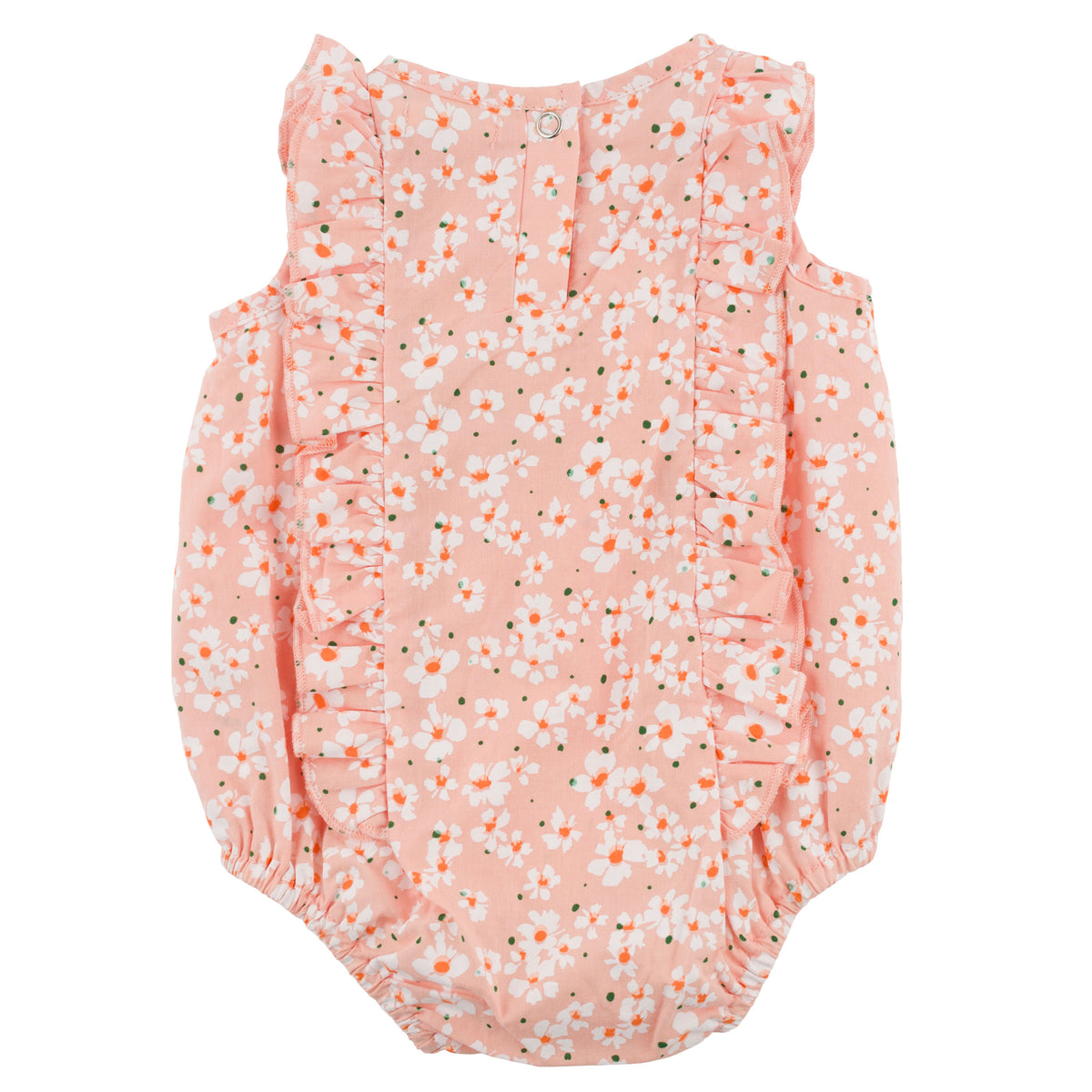 oh baby! Millie Bubble Onesie - Daisies - Peach - Back