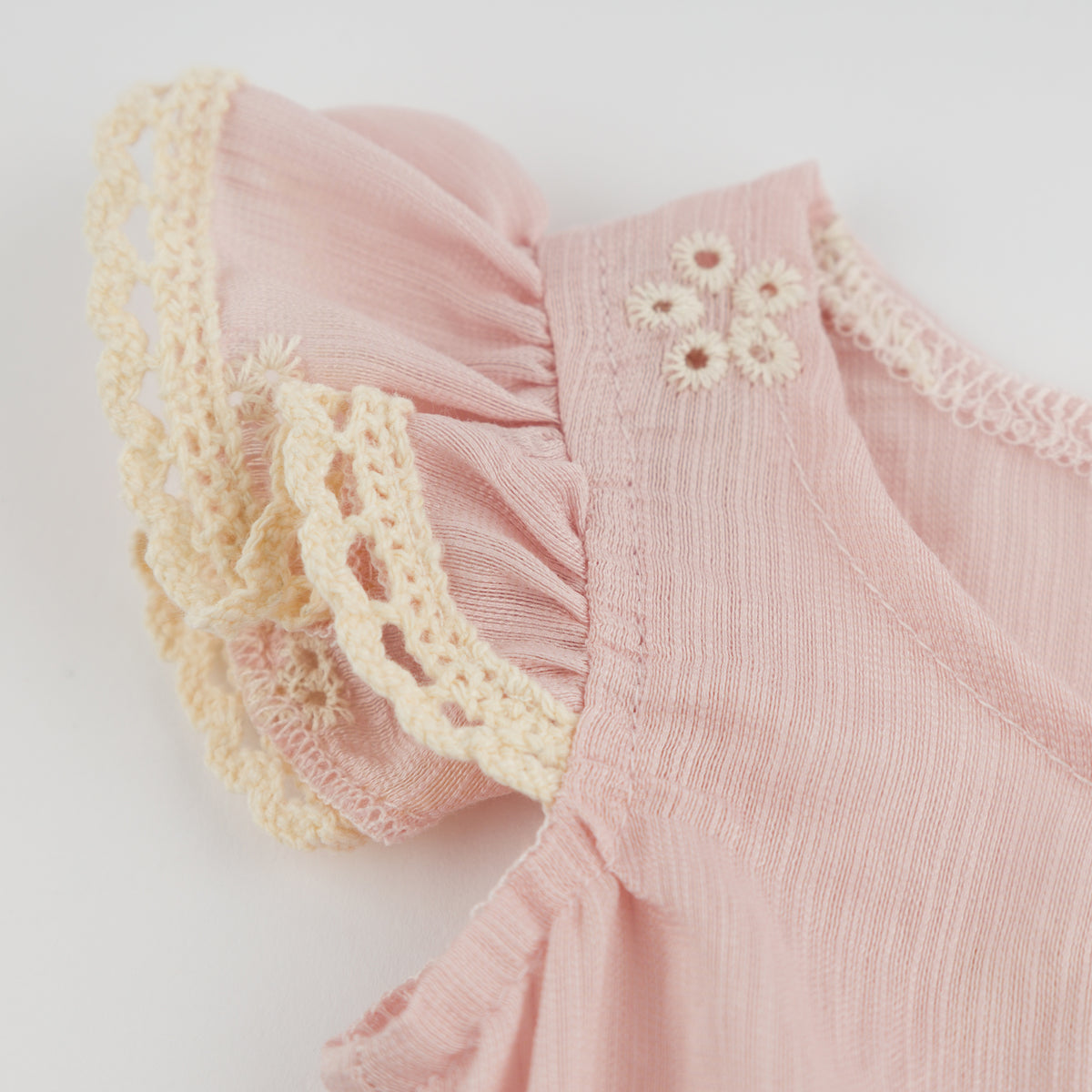 oh baby! Flutter Bubble - Embroidery Bows - Dusty Pink - Sleeve