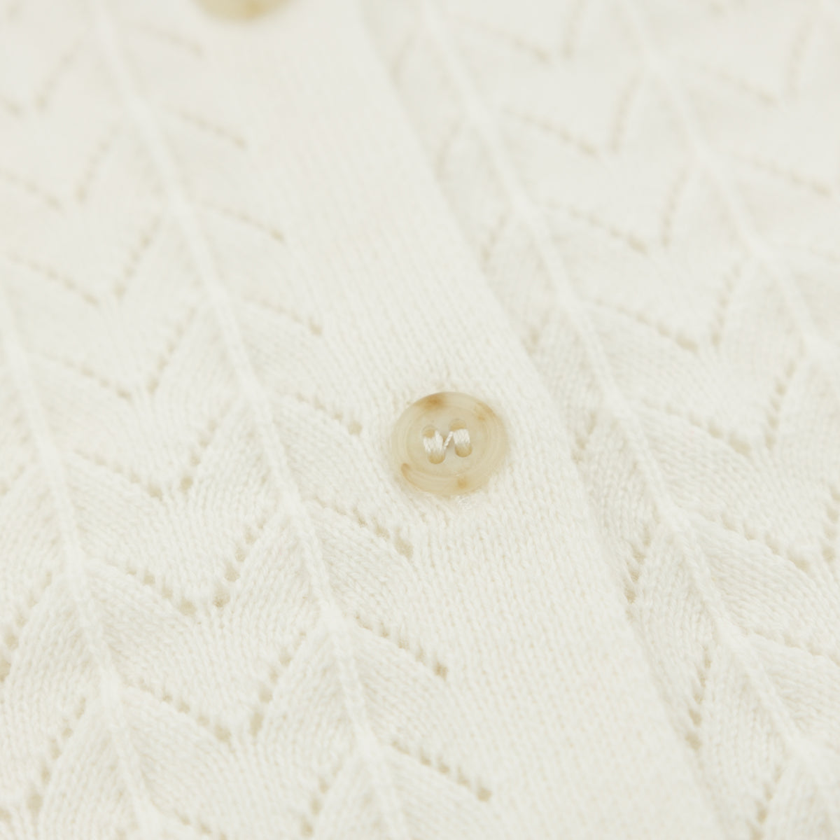 oh baby! Country Club Short Sleeve Romper - Wave Stitch - Cream - oh baby!
