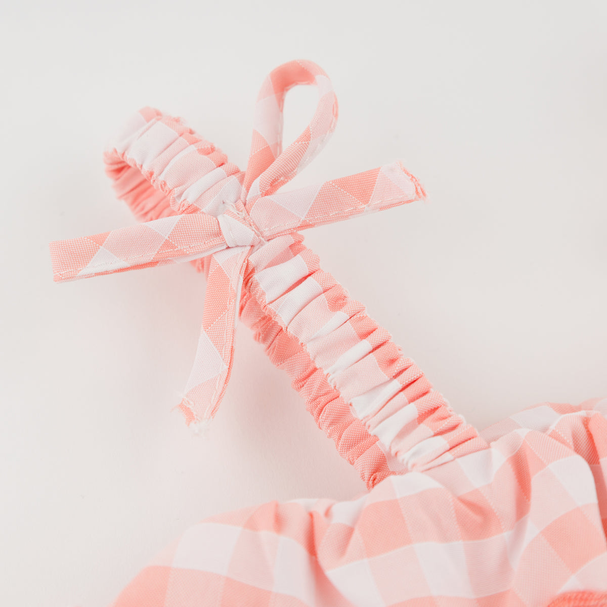 oh baby! Harriet Romper - Peach Checks - Strap