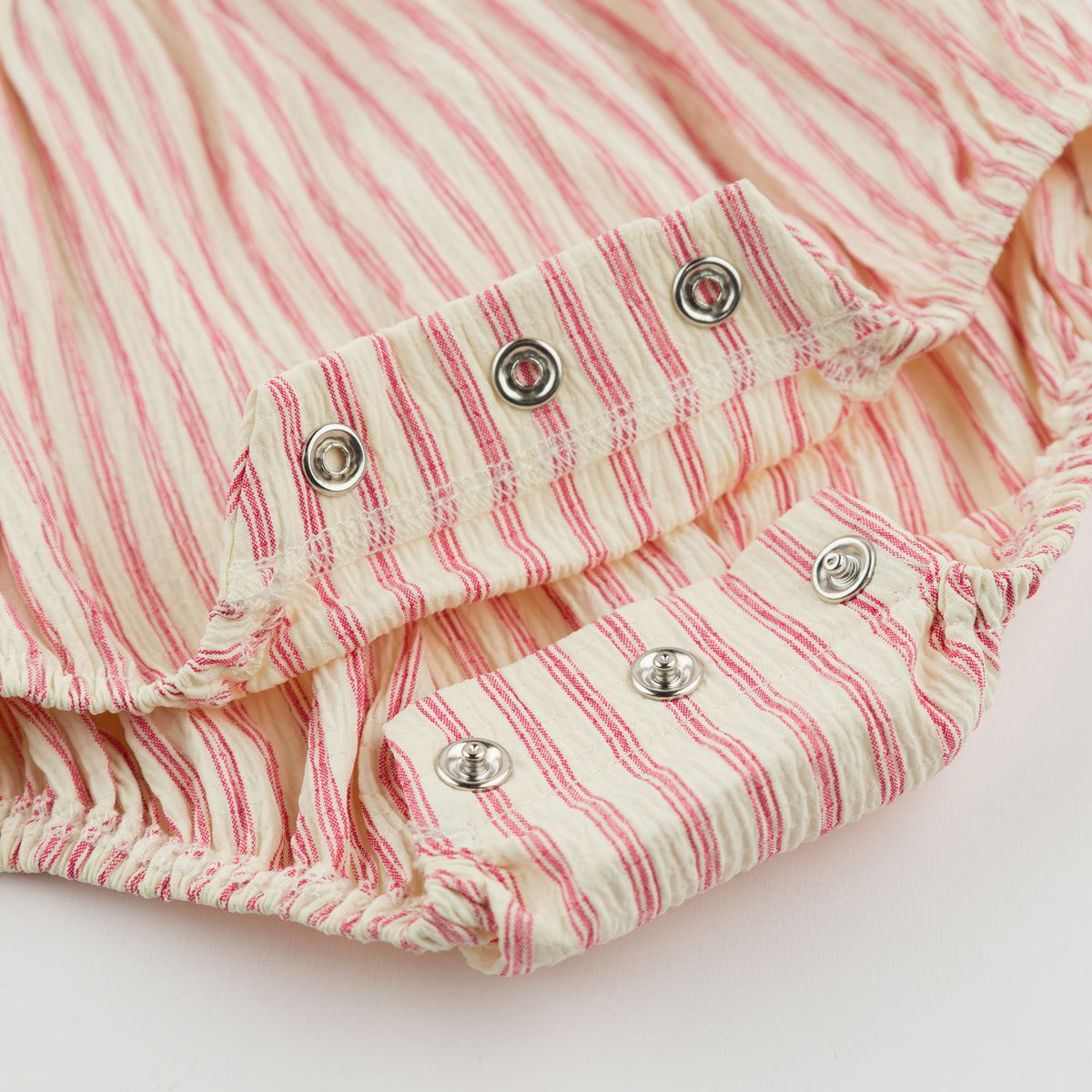 oh baby! Harriet Romper - Stripes - Red Cherry - Snaps