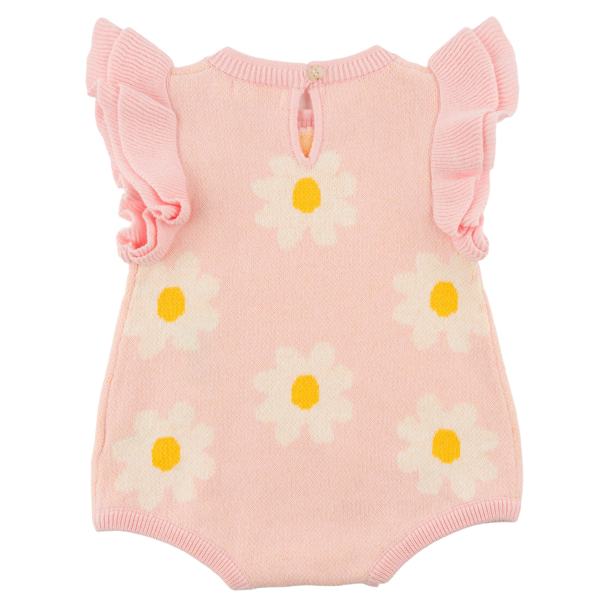 oh baby! Cecilia Bubble - Intarsia Daisies - Pink - Back